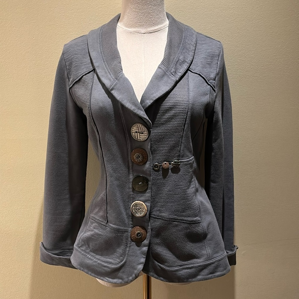Buddha Grey soft cotton blazer